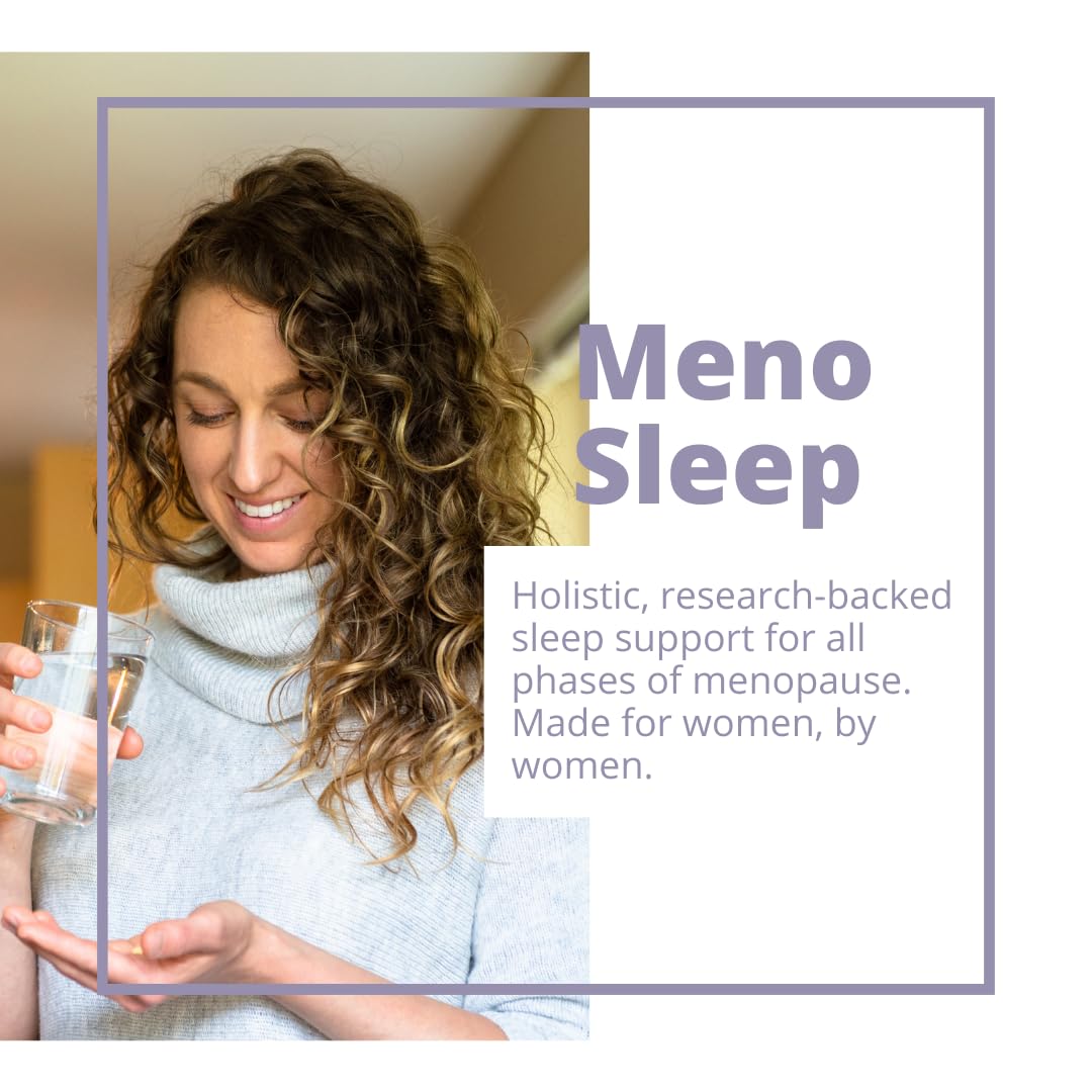 Meno Sleep Menopause Support Supplement: Clinically Proven Ingredients Improve Energy, Mood & Mental Clarity. Magnesium Glycinate, L-Theanine, Ashwagandha, Made in USA, Vegan, Hormone Free 120 Ct MenoMorphosis uk supplements