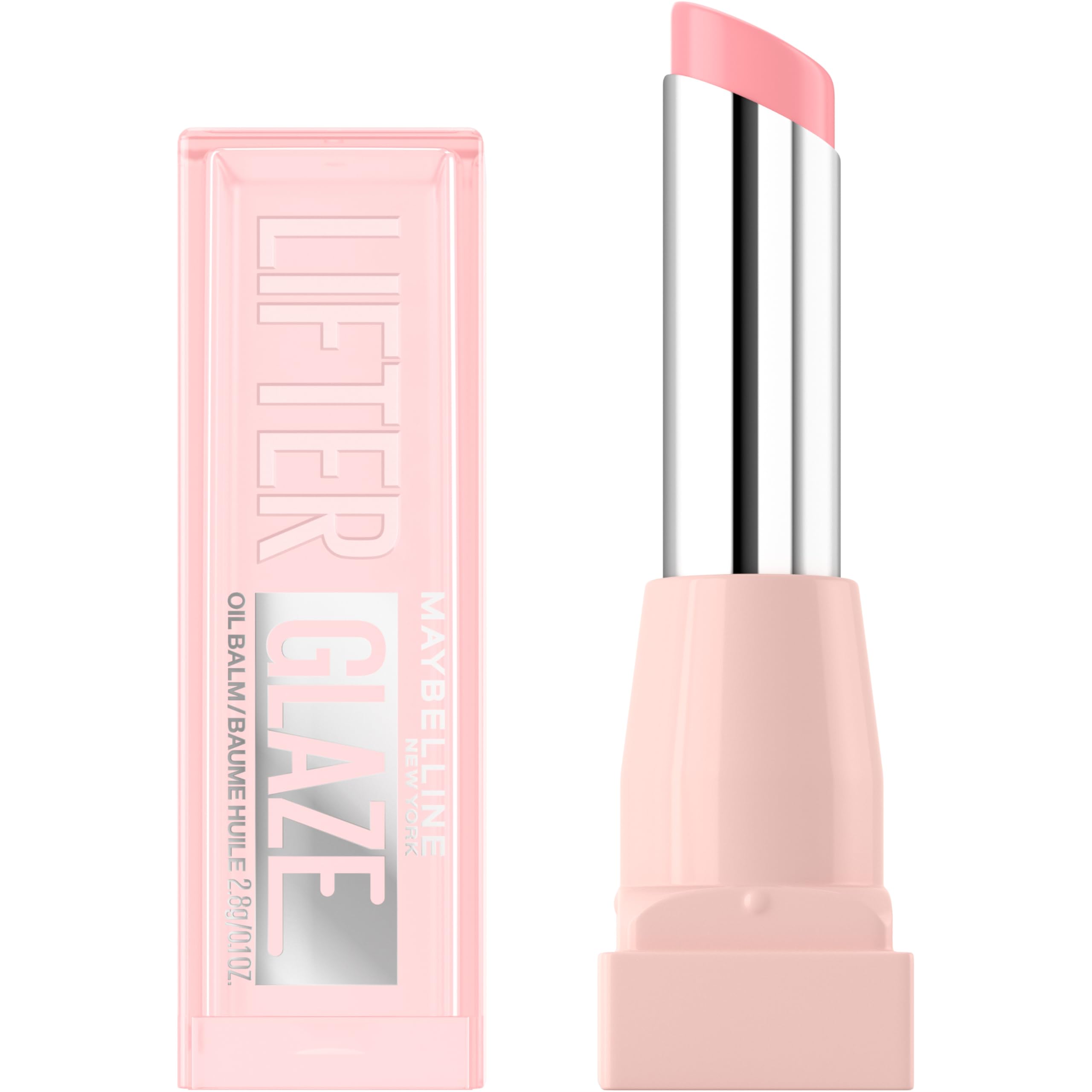MAYBELLINE Lifter Glaze Oil Balm with Hyaluronic Acid and Hydrating Oil Blend, Lip Balm with 24HRs of Smooth, Moisturizing Shine, Pink Drip (Sheer Baby Pink) MAYBELLINE uk supplements