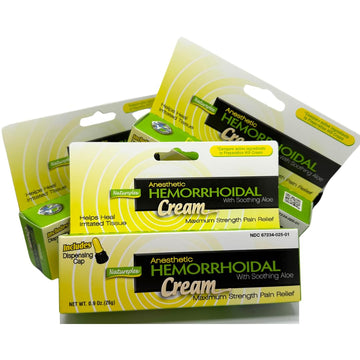 Anesthetic Hemorrhoidal Cream with Soothing Aloe Cream 3 Pack Natureplex uk supplements