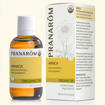Pranarom - USDA Certified Organic French Arnica Virgin Plant Oil - 2 fl oz Glass Bottle - Massage Oil for Body Pranarom uk supplements
