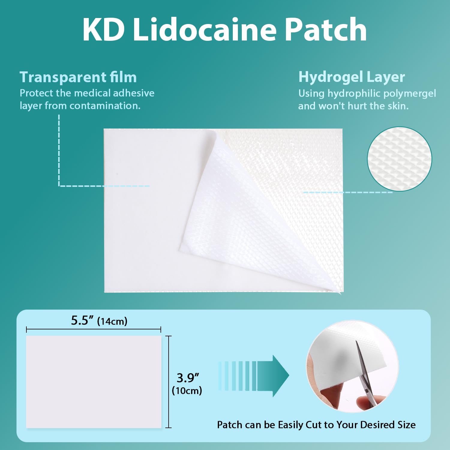 KD 4% Lidocaine Pain Relief Patches: Maximum Strength Lidocaine Patch for Back, Neck, Shoulder, Knee Pain, and Muscle Soreness – Large 3.9” x 5.5” (7 Count) KD uk supplements