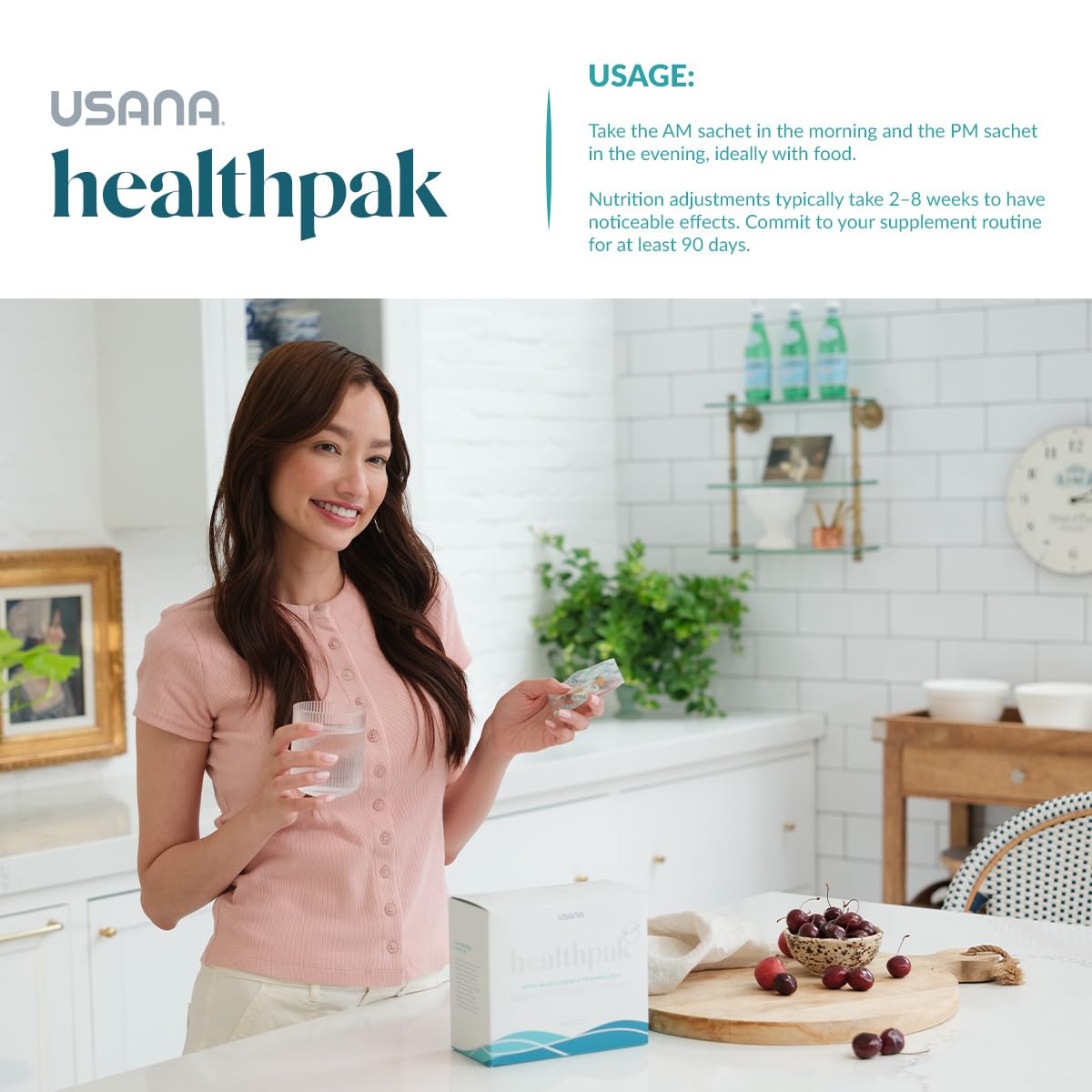 USANA HealthPak with InCelligence Technology and Essential Nutrients and Antioxidants to Support Total Body Health* – Convenient Daily AM/PM Packets – 56 Packets – 28 Day Supply USANA uk supplements