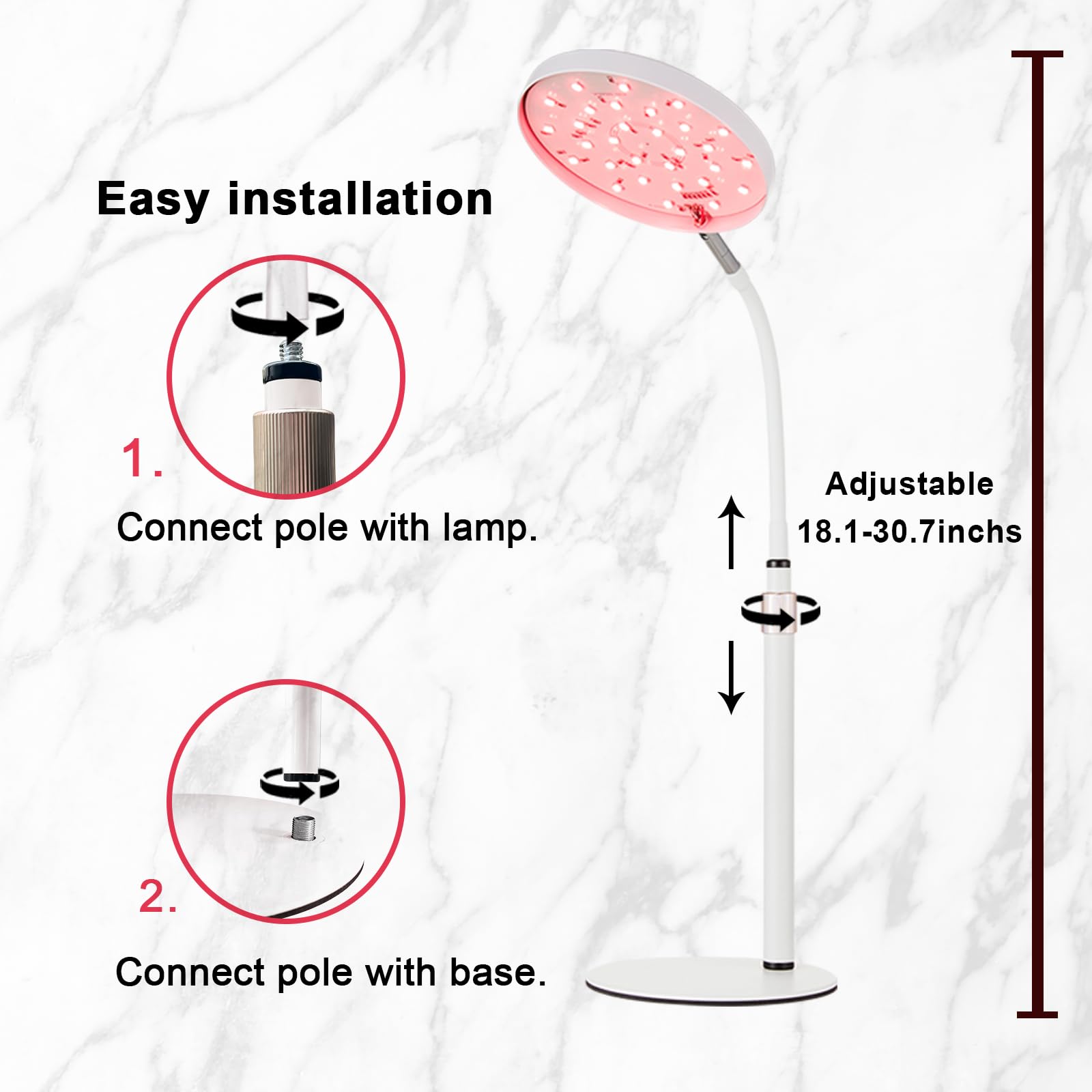 Akarishin Red Light Therapy Lamp for Face- Facial and Body Treatment with Adjustable Height Stand Akarishin uk supplements