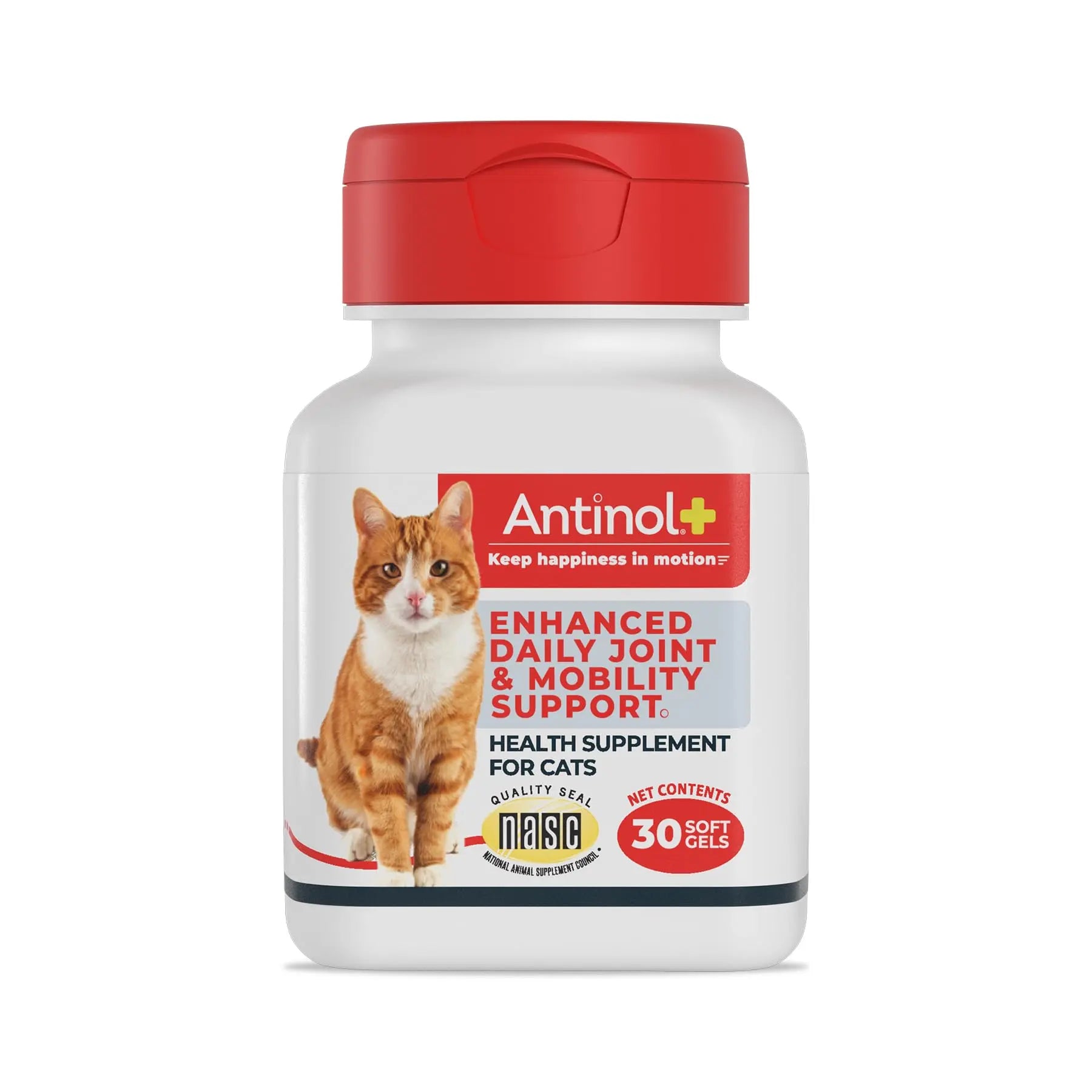 Antinol Plus, Mobility, Hip, and Joint Supplement for Cats, Green-Lipped Mussels and Krill Oil - Cat Joint Supplement, 30 Soft Gels Antinol uk supplements