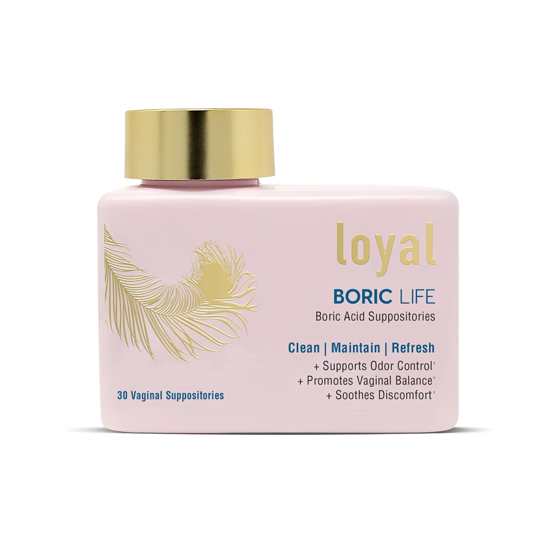 Loyal Boric Life - Boric Acid Suppositories - 600mg - Supports Odor Control - Promotes Balance - Soothes Discomfort - Made in USA - 30 Count Loyal uk supplements