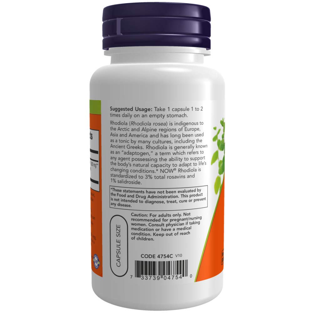 NOW Supplements, Rhodiola 500 mg, Helps Body Adapt to Stress of Daily Life*, Adaptogenic NOW uk supplements