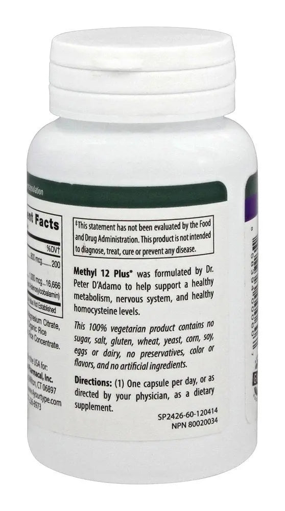 D'Adamo Personalized Nutrition Methyl 12 Plus, 60 Count D'Adamo Personalized Nutrition uk supplements