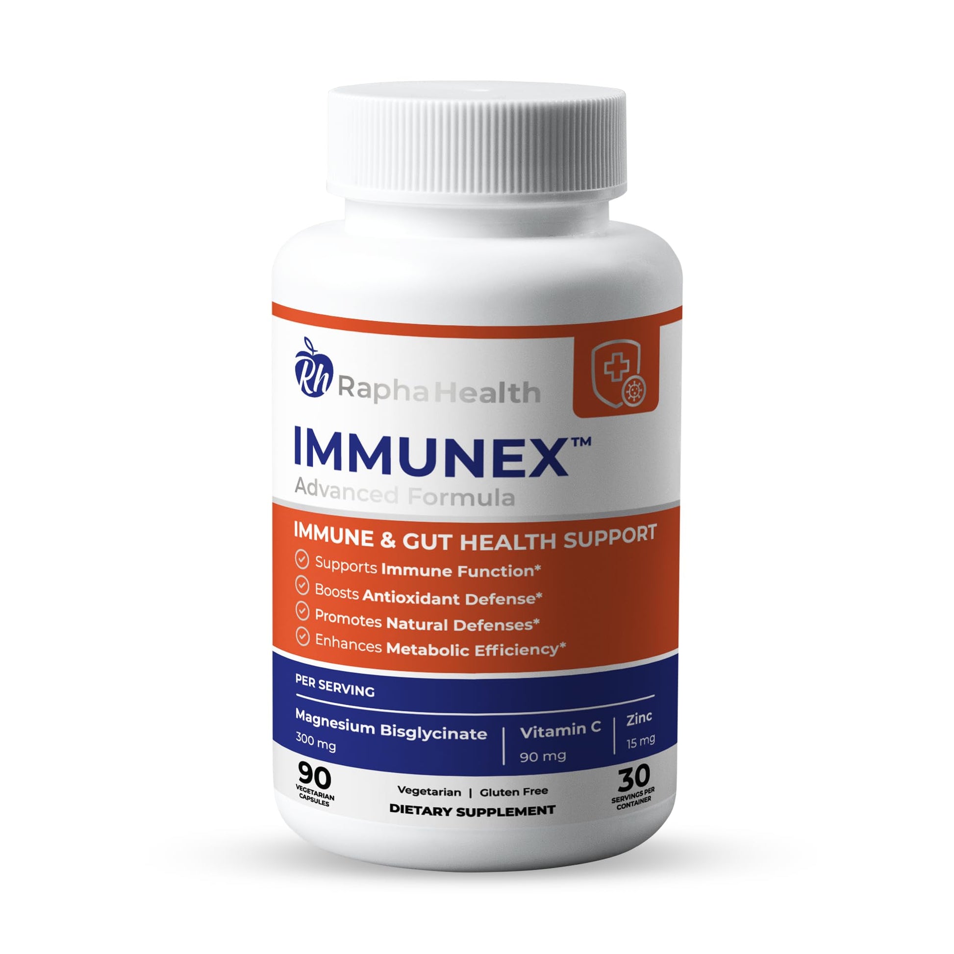 RAPHA HEALTH Immune 247 - Immune and Wellness Support | Gut & Antioxidant Booster | Magnesium, Selenium, Zinc, Vitamin C, Ashwagandha | 90 Capsules - 30 Servings RAPHA HEALTH uk supplements
