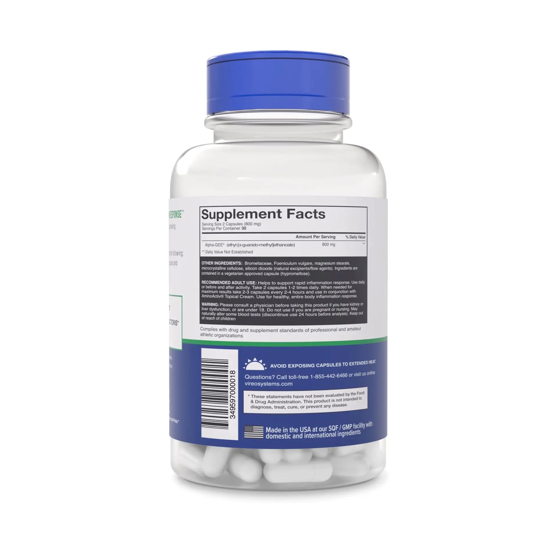 Amino Activ - Fast Holistic Support for Pain & Inflammation Caused by Activity/Exercise (180 Capsules) Amino Activ uk supplements