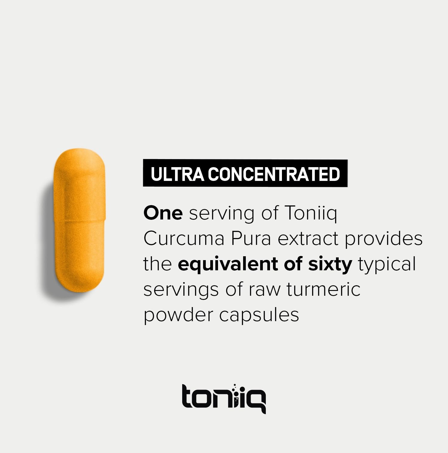 Turmeric Curcumin - Ultra High Potency 60:1 Extract with 97% Curcuminoids - 1200mg Per Serving - Black Pepper & MCT Oil for Enhanced Absorption - Third-Party Lab Tested - 120 Capsules Toniiq uk supplements