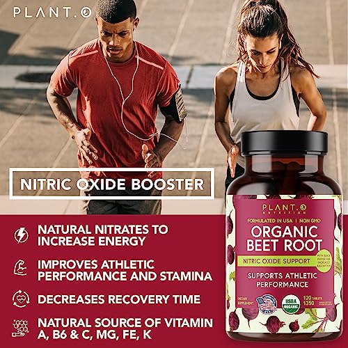 USDA Plant.O Premium Organic Beet Root Tablets [1350mg Beets Powder] with Black Pepper PLANT.O NUTRITION uk supplements