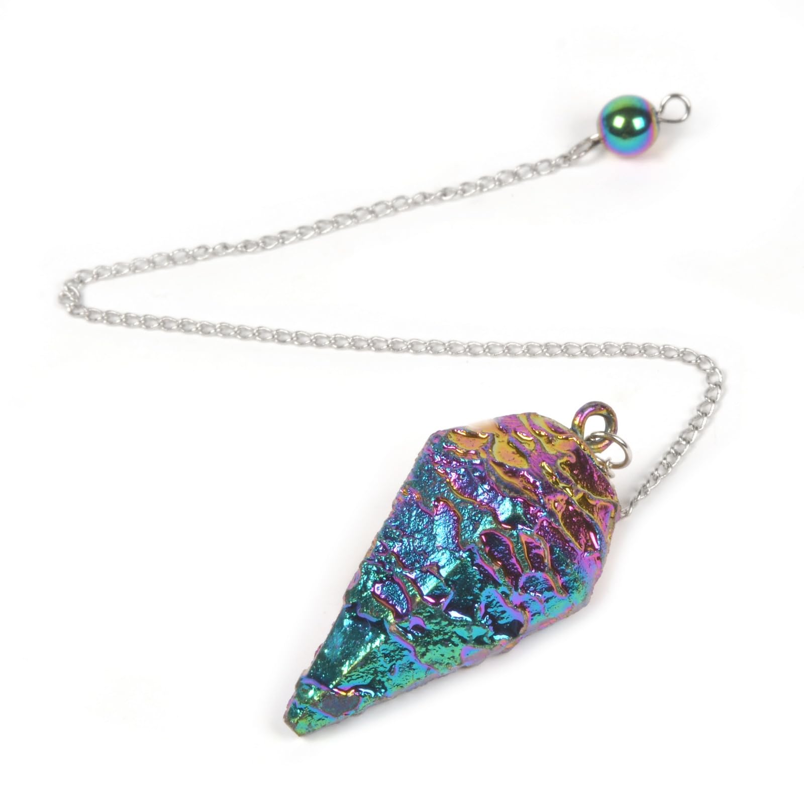 JUSTINSTONES Metallic Rainbow Coated Dragon Blood Fossil Gemstone Rock Crystal Hexagonal JUSTINSTONES uk supplements