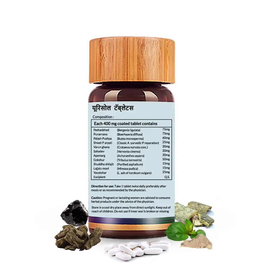 Biogetica Urisolve Kidney Care Herbal Supplement with Asparagus Racemosus & Terminalia Chebula for Optimal Urinary System Support - Non-GMO - 100% Vegan Ayurveda Supplement - 80 Tablets Biogetica uk supplements