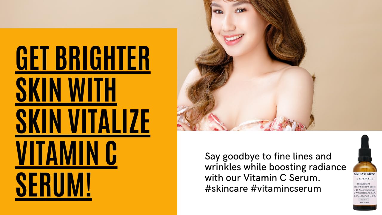 SkinVitalize C E ferulux Vitamin C Serum - 30ml: Advanced Formula for Fighting with Wrinkles Msupps.com uk supplements