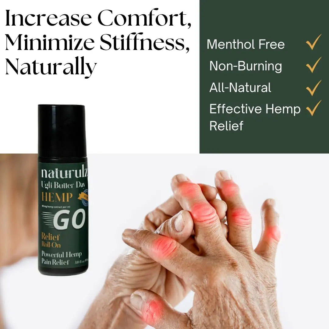 Ugli Butter Hemp Daytime Roll-On 3oz – Soothing Roll-On with Oregon-Grown Hemp, Capsaicin, Arnica & Turmeric for Back, Knee, Leg, Hip Soreness & Discomfort, Ideal for Neck & Shoulder Tightness Naturulz uk supplements