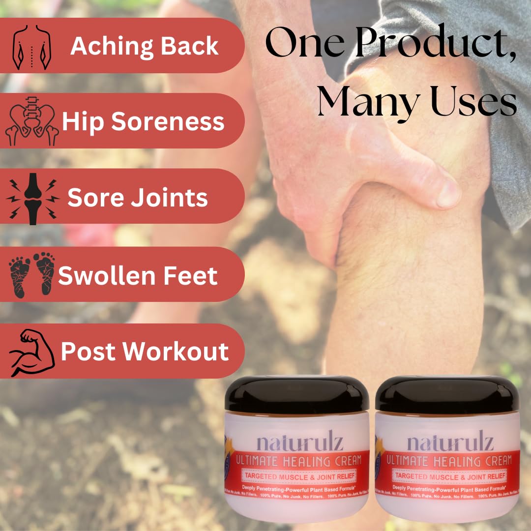 Naturulz Ultimate Healing Cream 4oz Bundle & Save – Plant-Based Topical for Daily Relief of Soreness, Stiffness & Discomfort in Back, Shoulder, Knee, Neck & Foot, Lightweight, Clean Ingredients Naturulz uk supplements