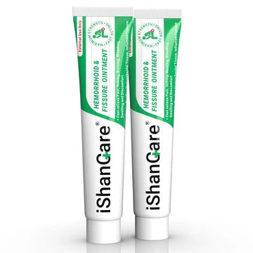 ishancare Hemorrhoid Cream, Hemorrhoid & Fissure Treatment Ointment Extra Strength, Relief Anal Pain, Itching, Bleeding, Swelling, Discomfort, Natural Herbs Fast Acting Ingredients, Contains Vitamin E ishancare uk supplements