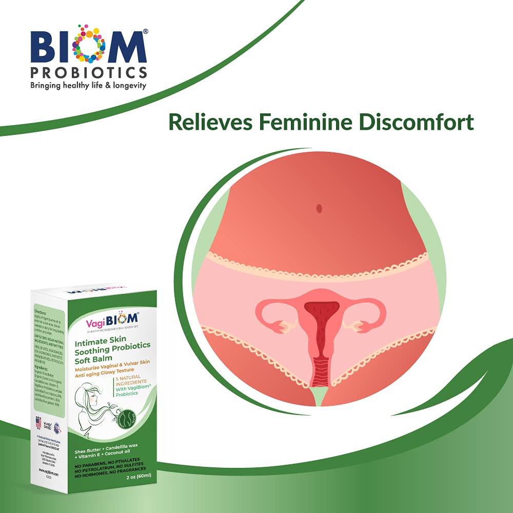 Intimate Skin Soothing Probiotics Soft Balm SheaButter with VagiBiom Lactobacillus crispatus Biom Probiotics uk supplements