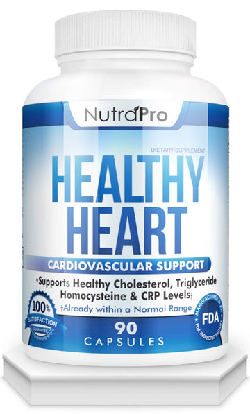 NutraPro Healthy Heart - Heart Health Supplements & Arteries Support .Healthy Cholesterol and Triglyceride. GMP Certified. NutraPro uk supplements