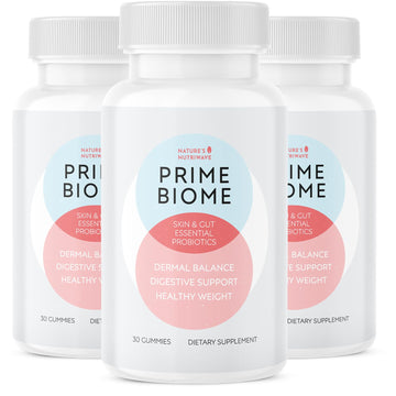 Nature’s NutriWave PrimeBiome Probiotic Gummies – Plant-Based Blend with Inulin, Lion’s Mane, Ginger & More– Non-GMO, No Stimulants,