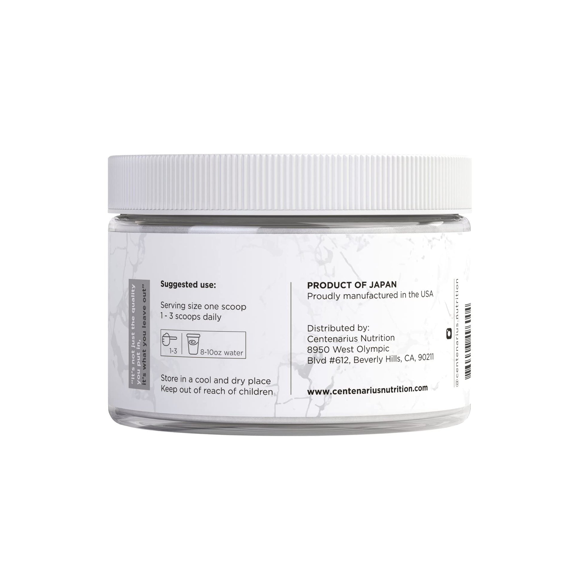 Premium Glycine Powder 250g | Amino Acids Supplement for Post Workout Muscle Recovery, Digestion, Sleep Aid + More - Vegan, Additive-Free Centenarius Nutrition uk supplements