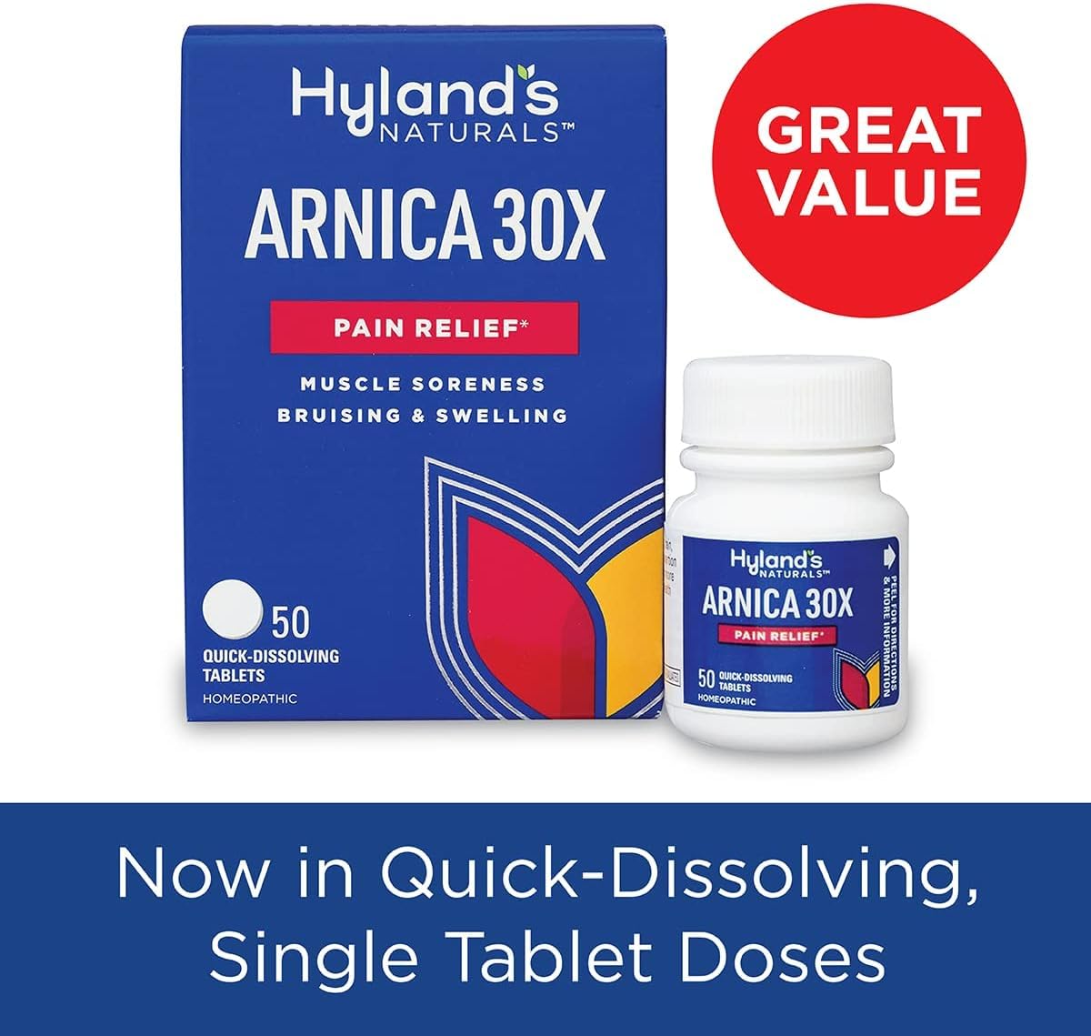 Hyland's Naturals Arnica Montana 30x Tablets, Natural Relief of Bruises, Swelling & Muscle Soreness Hyland's uk supplements