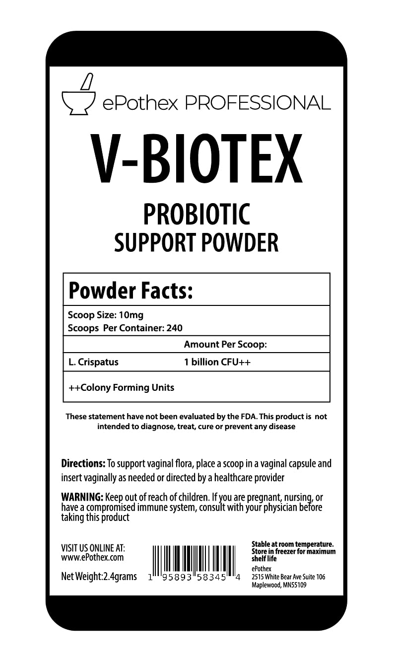 EPOTHEX V-Biotex - Pure L. Crispatus Probiotic Powder | Vaginal Probiotic | Promotes Vaginal & Urinary Health EPOTHEX uk supplements