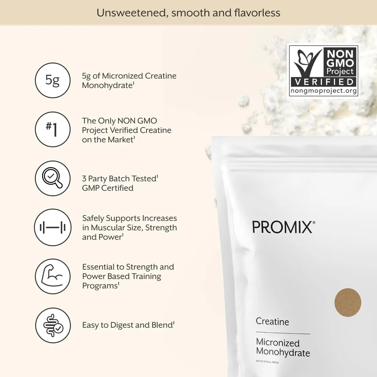 ProMix Nutrition Creatine Monohydrate Travel Packs, 5g of micronized Clean Creatine for Men and Women, Supports Muscle Growth & Recovery, Vegan - 30 Servings ProMix Nutrition uk supplements