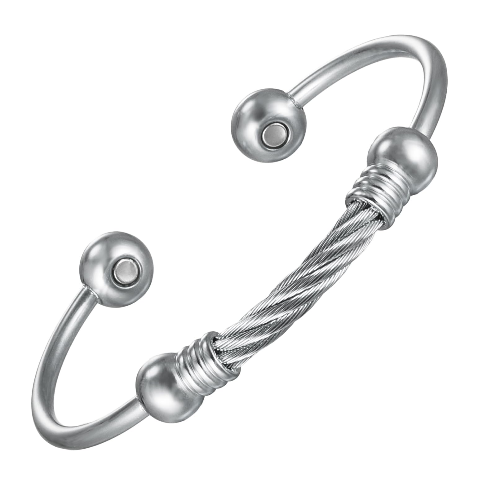 EnerMagiX Magnetic Bracelet for Women for Arthritis and Joint,Twisted Cable Stainless Steel Bangle EnerMagiX uk supplements