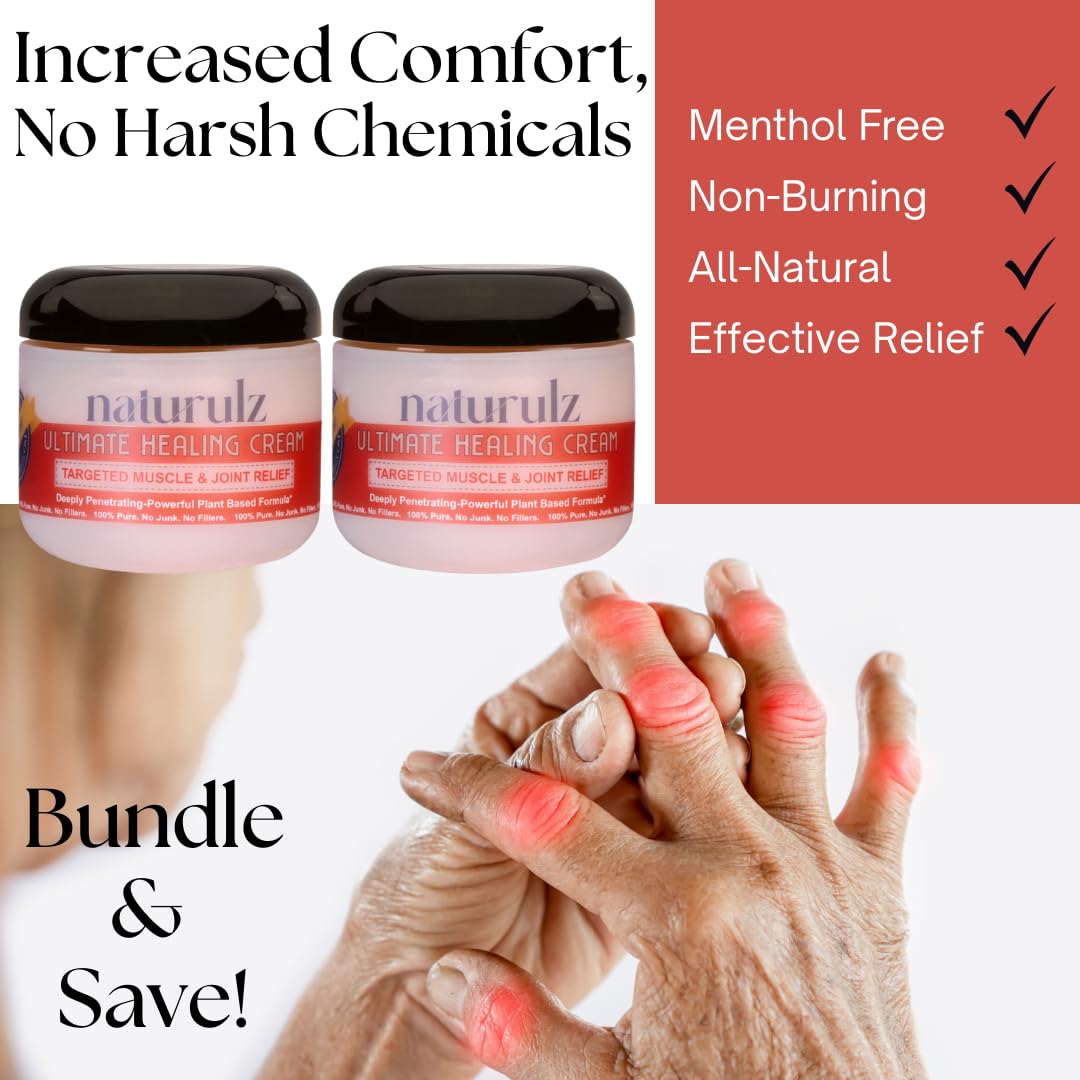 Naturulz Ultimate Healing Cream 4oz Bundle & Save – Plant-Based Topical for Daily Relief of Soreness, Stiffness & Discomfort in Back, Shoulder, Knee, Neck & Foot, Lightweight, Clean Ingredients Naturulz uk supplements