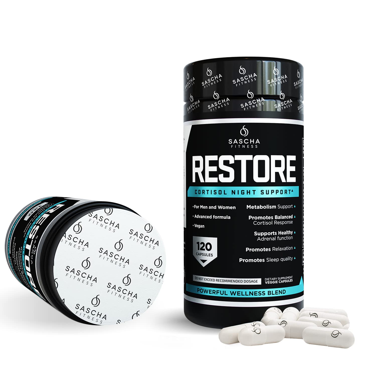 SASCHA FITNESS Cortisol Night Support Pills For Metabolism, Hormonal Support, Inmune System SASCHA FITNESS uk supplements