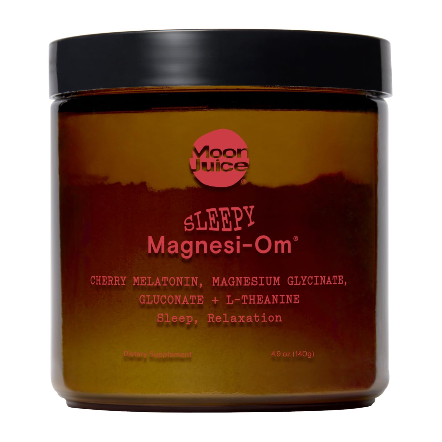 Moon Juice Sleepy Magnesi-Om - Sleep Supplement Powder with Magnesium Glycinate, L-Theanine & Plant-Based Melatonin, Sugar-Free Bedtime Drink Mix for Deep Sleep w/o Grogginess, Cherry, 35 Servings Moon Juice uk supplements