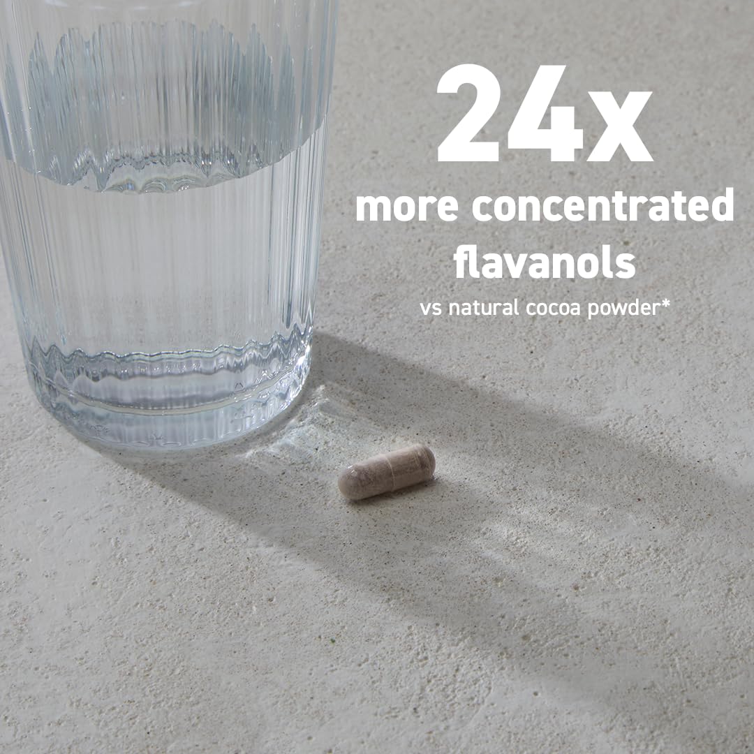 CocoaVia Memory & Focus Brain Supplement, 90 Day, Cocoa Flavanol Blend, Lutein, Added Caffeine for Boost. Improve Cognitive Function, Attention, Vegan & Plant Based, 90 Capsules CocoaVia uk supplements