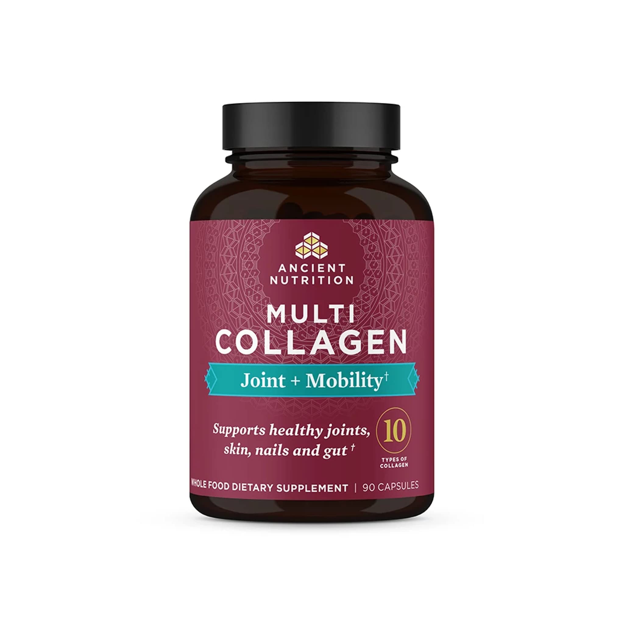 Ancient Nutrition Collagen Pills for Joint Support, Multi Collagen Capsules 90 Ct, Joint + Mobility, Supports Joints, Skin & Nails, Exercise Recovery, Paleo and Keto Friendly, Gluten Free Ancient Nutrition uk supplements