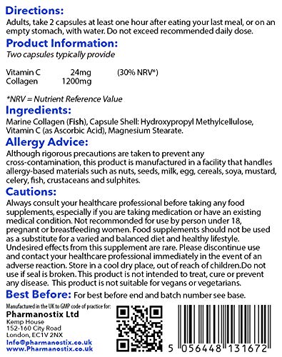 Marine Collagen C+ Supplement - Naticol® 1200 mg Marine Collagen Pharmanostix uk supplements