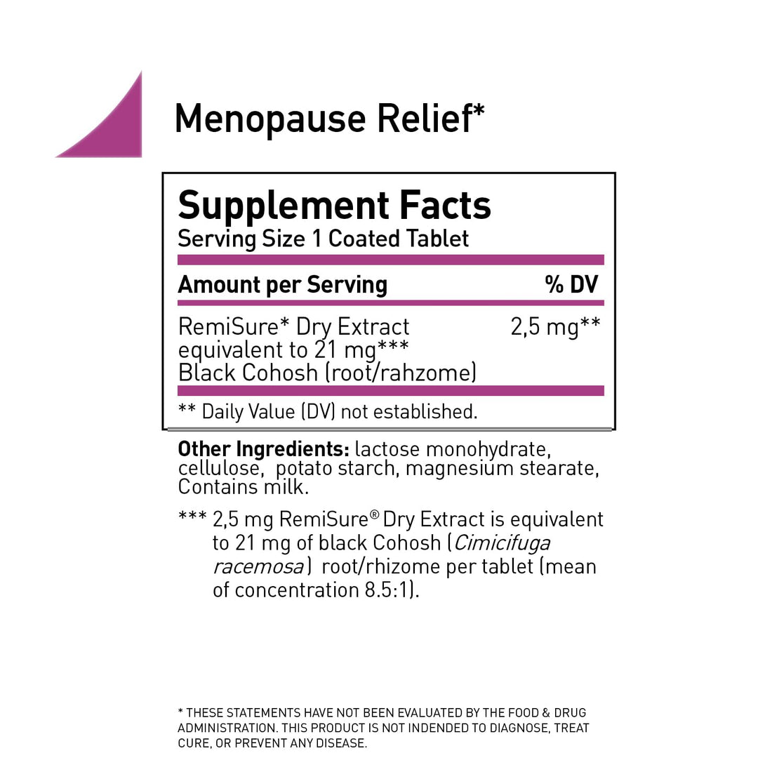 Remifemin - Menopause Symptoms Relief - Clinically Proven Ingredients - Menopause Supplements Remifemin uk supplements