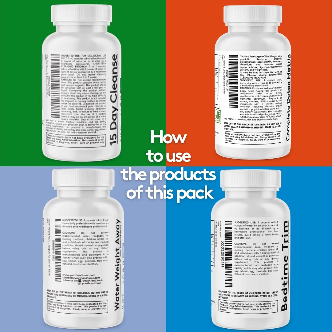 Youth & Tonic Bedtime Trim Detox Cleanse Kick Off Weight Management - 120 Pills Youth & Tonic uk supplements
