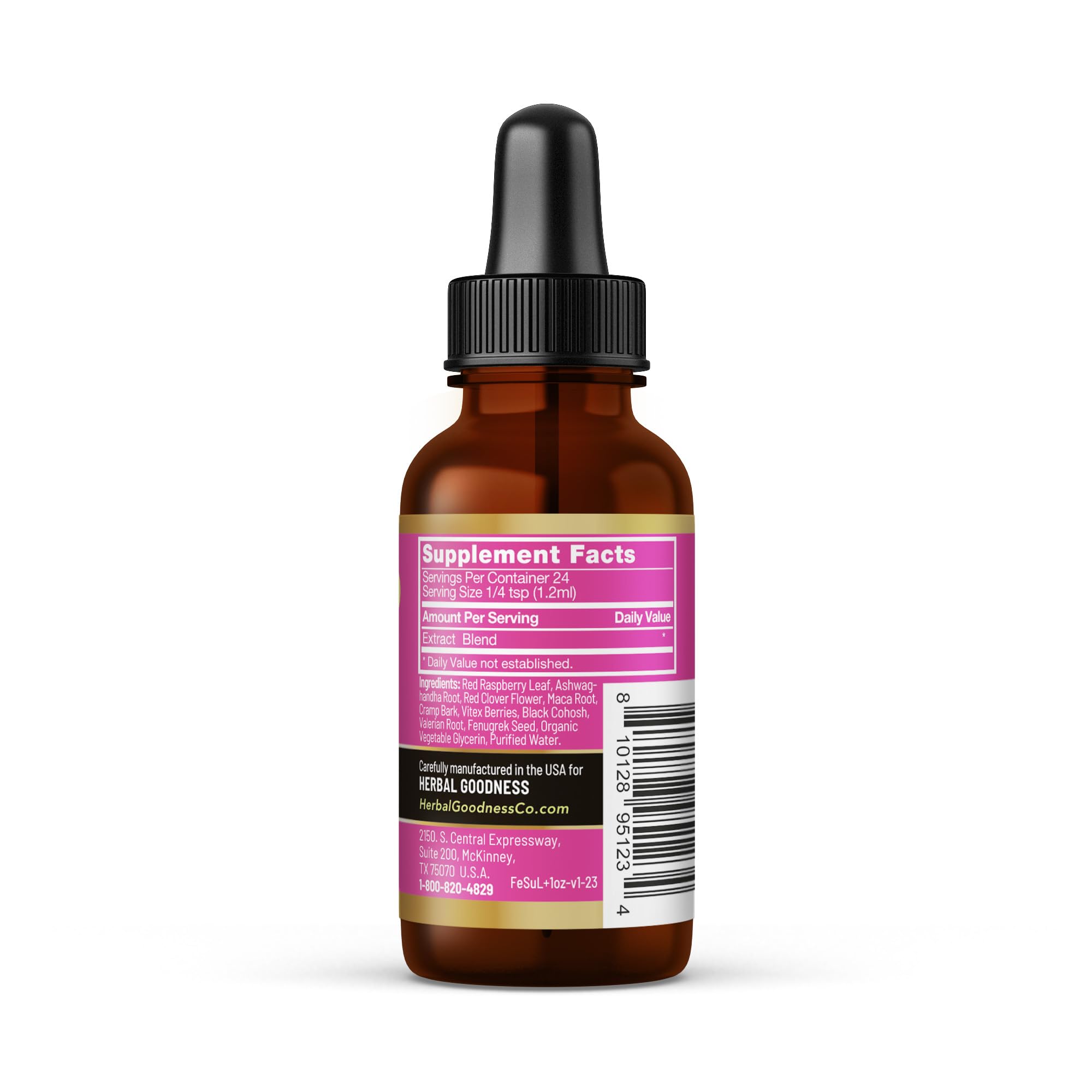 Herbal Goodness Female Support Supplement 1 Fl. oz – Natural Herbal Blend for Women’s Hormonal Health, Energy & Wellness – Adaptogenic Liquid Formula – Non-GMO, Gluten-Free – 1 Bottle Herbal Goodness uk supplements