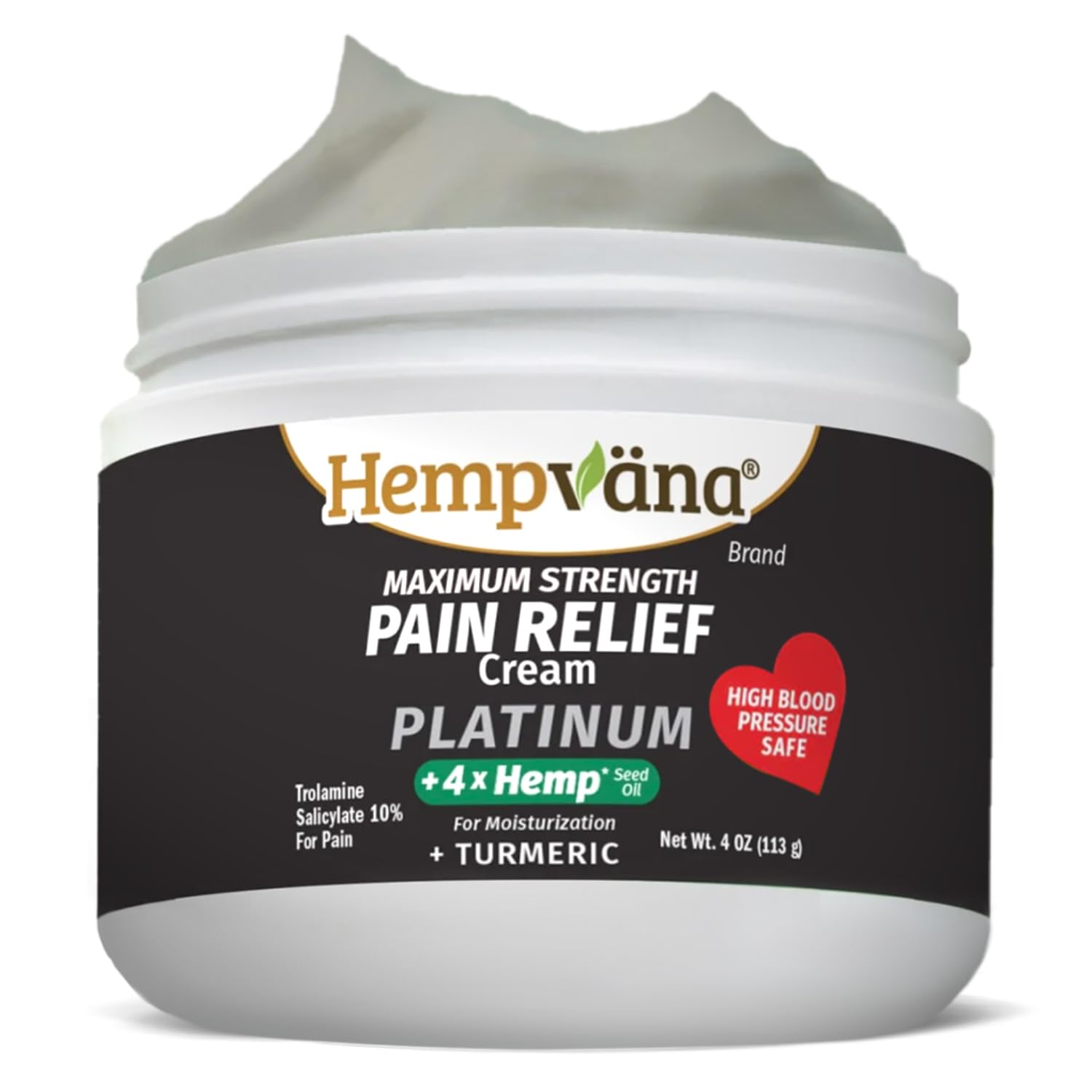 Hempvana Platinum Maximum Strength Relief Cream 4X Hemp for Muscles, Joints, Back, Knees, Shoulders, Neck, Elbows, Hands, Feet. AS SEEN ON TV. Odor-Free, Non-Greasy, Quickly Absorbs, 4X More Hemp Hempvana uk supplements