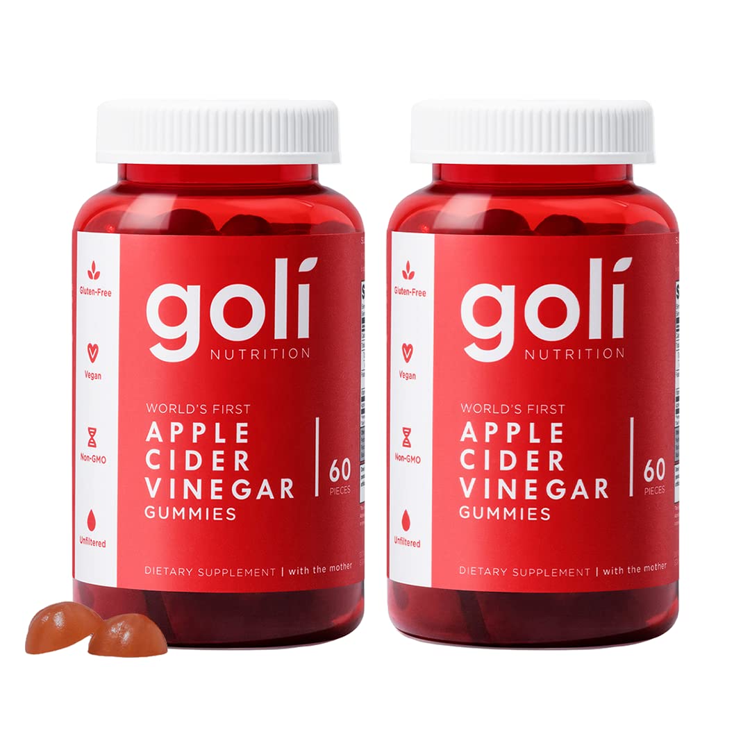 Goli Nutritional Supplement, Apple Cider Vinegar Gummy Vitamins Nutrition, 2 Pack Goli uk supplements