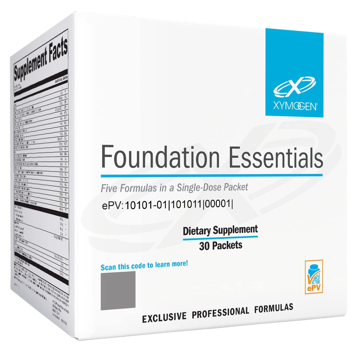XYMOGEN Foundation Essentials - Daily Supplement Packets for Overall Health - Fish Oil, Magnesium & Probiotics - Travel-Friendly - Gluten-Free & Non-GMO - 30 Packets XYMOGEN uk supplements