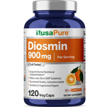 NusaPure Diosmin 900mg per Serving 120 Veggie Caps (Non-GMO, Vegan) NusaPure uk supplements