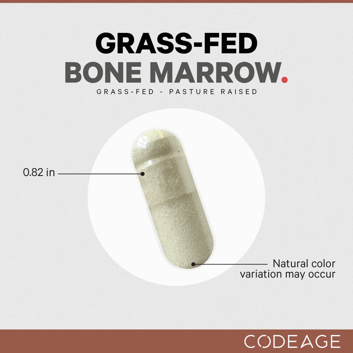 Codeage Grass-Fed Bone Marrow Supplement – Freeze-Dried, Non-Defatted Beef Bone Matrix & Cartilage – 1500mg per Serving, 180 Capsules Codeage uk supplements