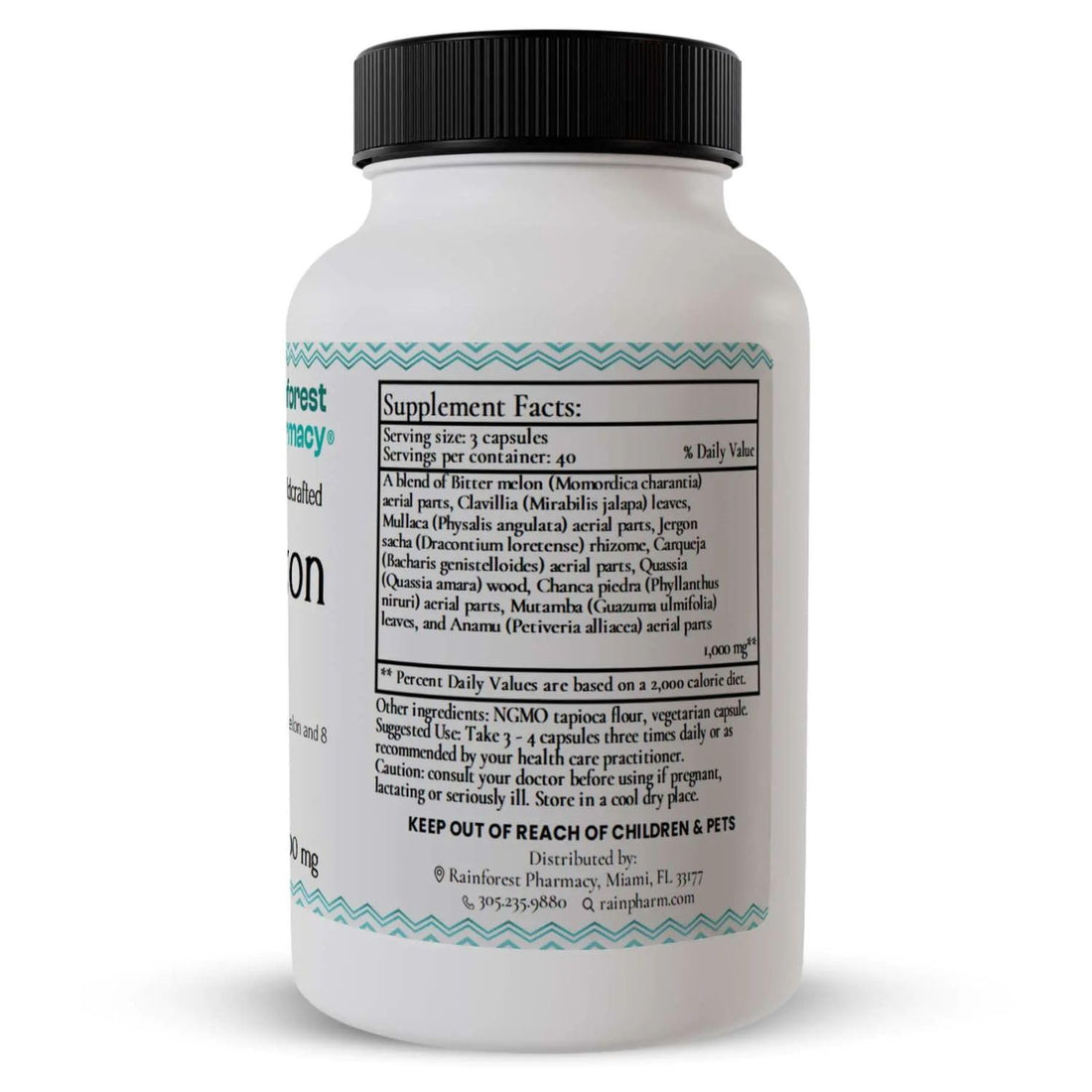 Rainforest Pharmacy Amazon A-V Bitter Melon Supplement – 120 Vegetable Capsules with 500 mg of Bitter Melon, Anamu & 7 Amazon Rainforest Plants – Herbal Supplement for Wellness Support Rainforest Pharmacy uk supplements