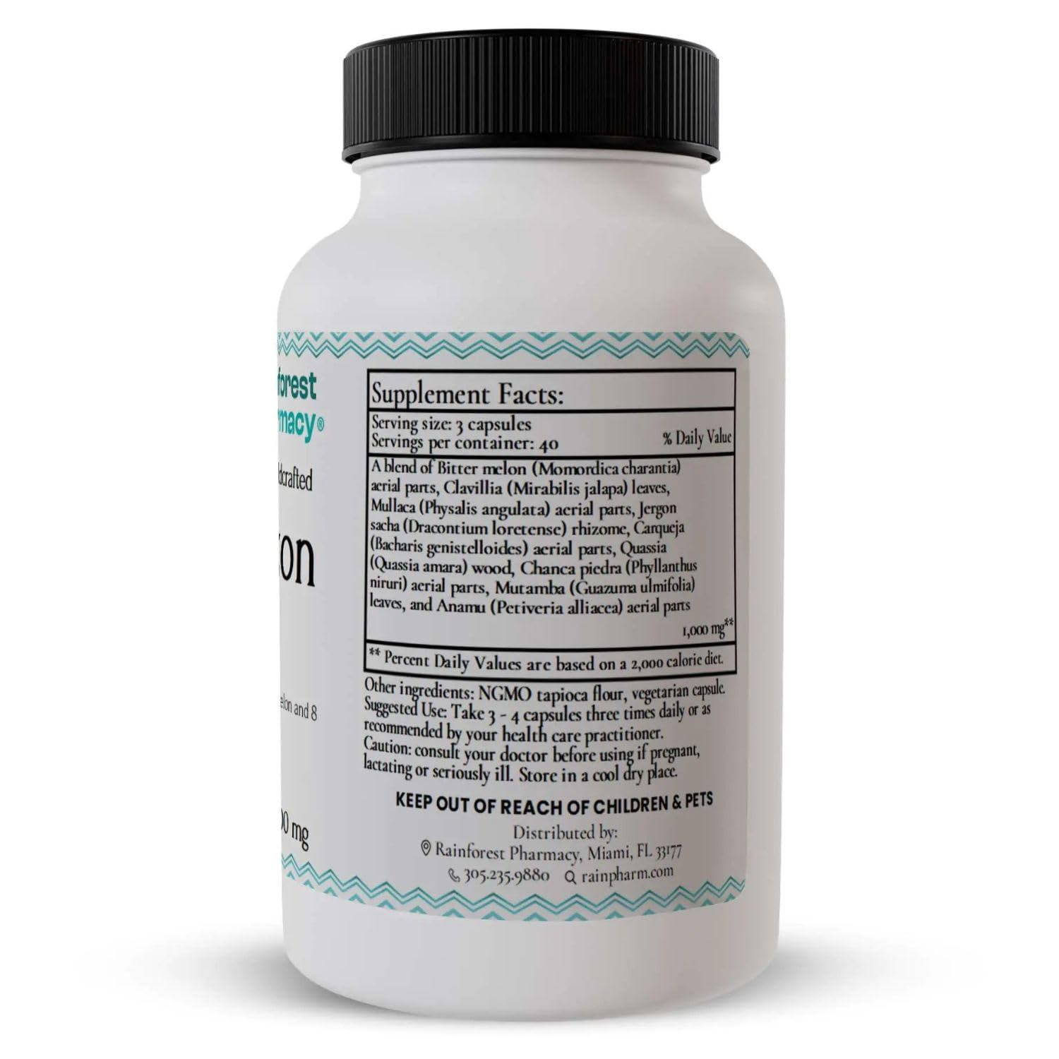 Rainforest Pharmacy Amazon A-V Bitter Melon Supplement – 120 Vegetable Capsules with 500 mg of Bitter Melon, Anamu & 7 Amazon Rainforest Plants – Herbal Supplement for Wellness Support Rainforest Pharmacy uk supplements