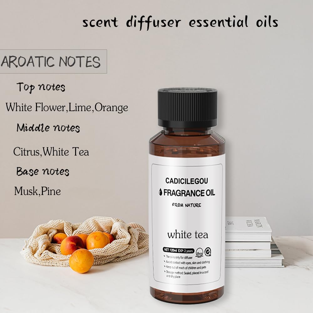 White Tea Essential Oils for Diffuser Hotel Collection - 100% Pure Orange Essential Oil Aromatherapy Oil CadicileGou uk supplements