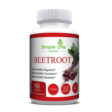 Simple Life Nutrition Organic Beet Root Powder Capsules - Nitric Oxide Booster for Men Simple Life Nutrition uk supplements