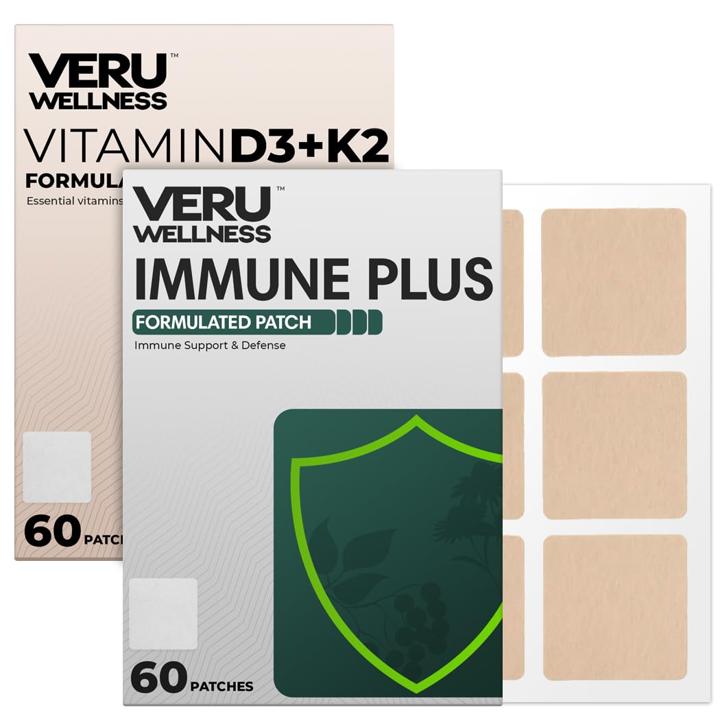 Veru Wellness Bariatric Immune, D3/K2 - Post Bariatric Gastric Bypass and Sleeve Gastrectomy - Non Ingest Patch (60 Days) Veru Wellness uk supplements