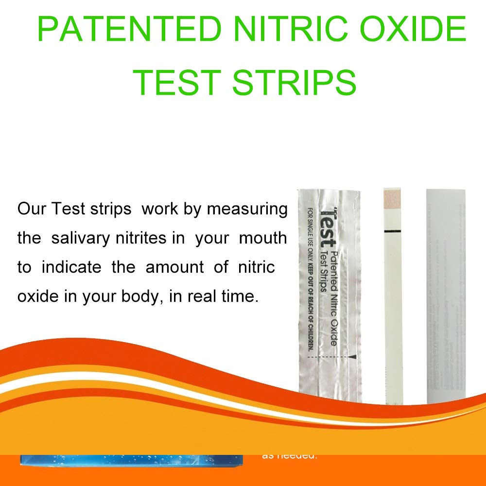 Nitric Oxide Test Strips [25strips]- Nitric Oxide Indicator Strips Work by Measuring The TONNYLAB uk supplements