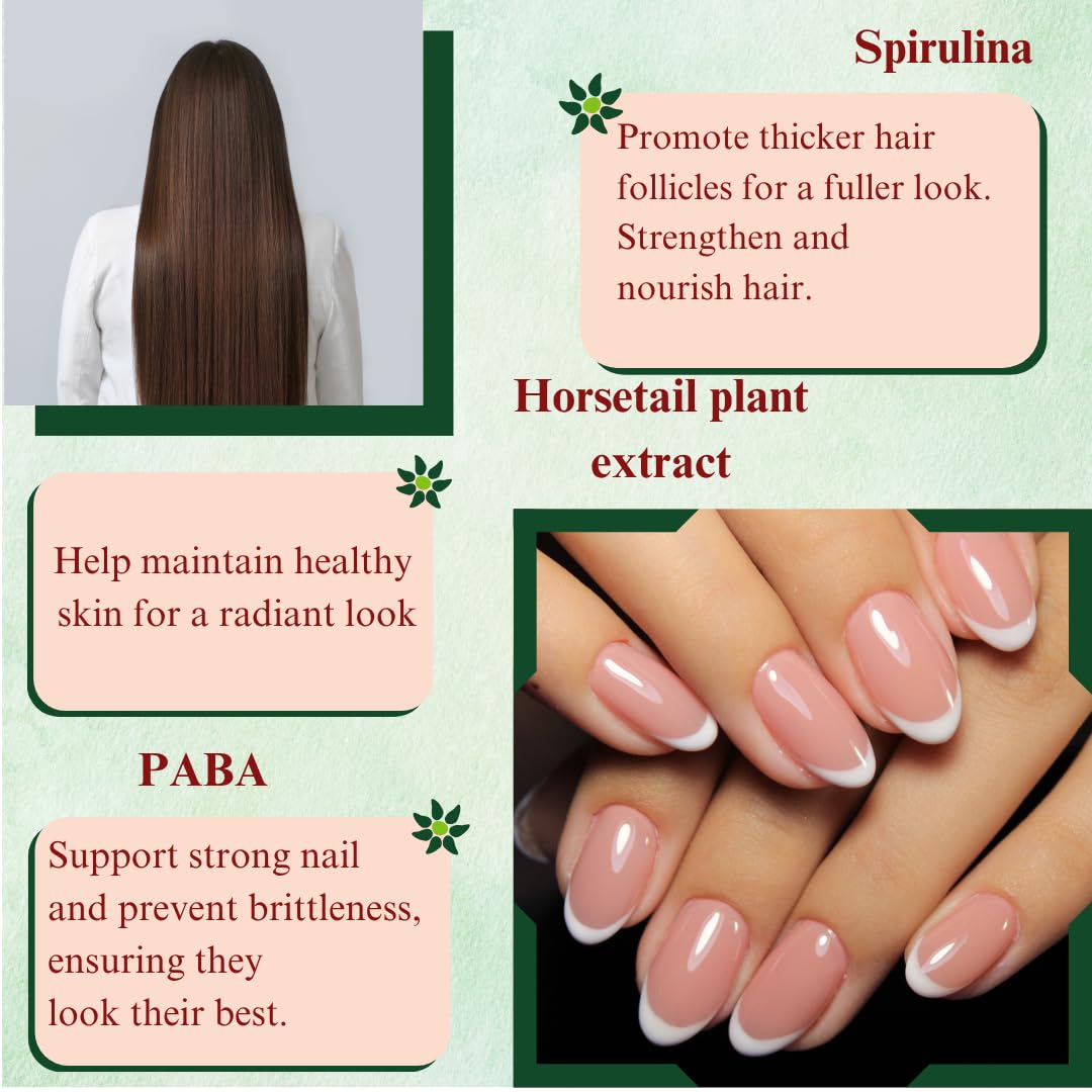 Dr's Nature & Nutrition Hair, Skin & Nail Plus Vitamin Supplement with Biotin 5000mcg, Bamboo Extract, Collagen Support - Extra Strength Beauty Supplement for Men and Women - 60 Capsules Dr's Nature & Nutrition uk supplements